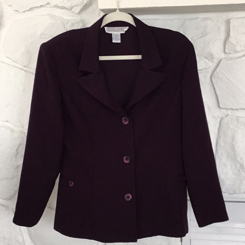 Jessica Howard Grape Purple 3 button Pant Suit